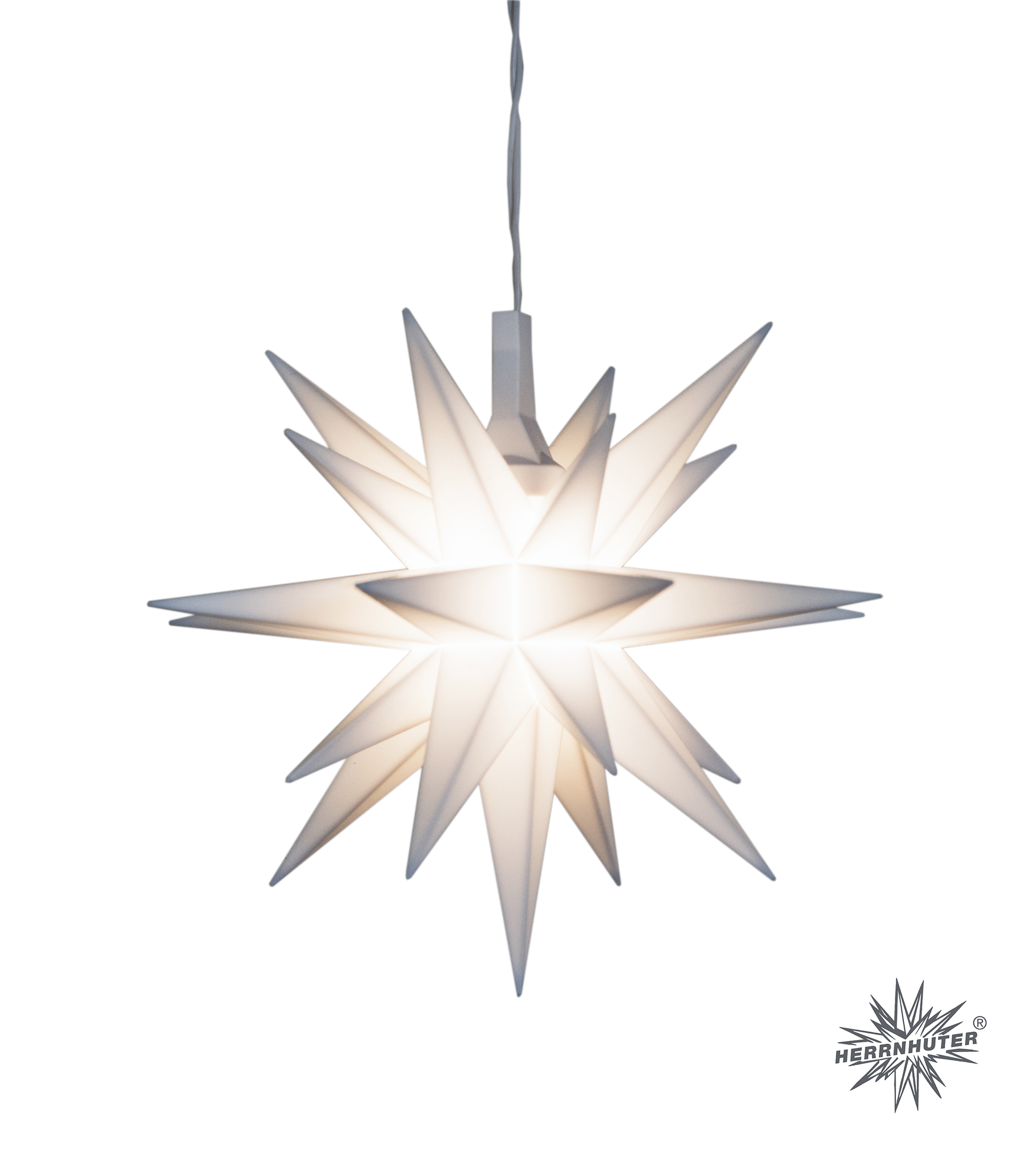 Mini Stern - ca. 8 cm, Kunststoff, weiss