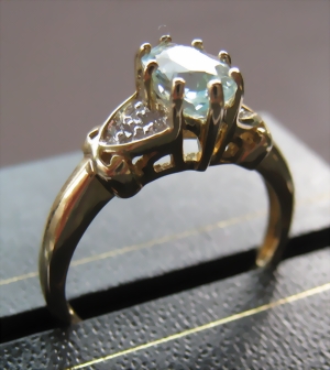 Sehr schöner Aquamarin- Goldring