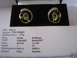 Brasilianische Feueropal- Goldohrstecker