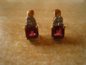 Rhodolith Goldohrringe