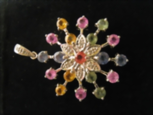 Saphir Silberanhänger